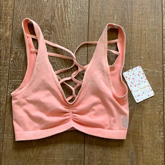 Free People Shanti Strappy bra XS NWT coral - Picture 6 of 7
